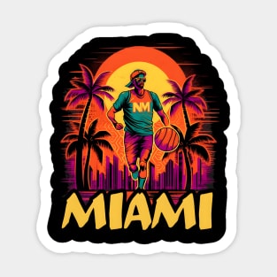 Miami Basketball Sticker